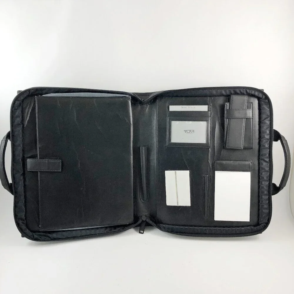 TUMI Black Leather Documents Case